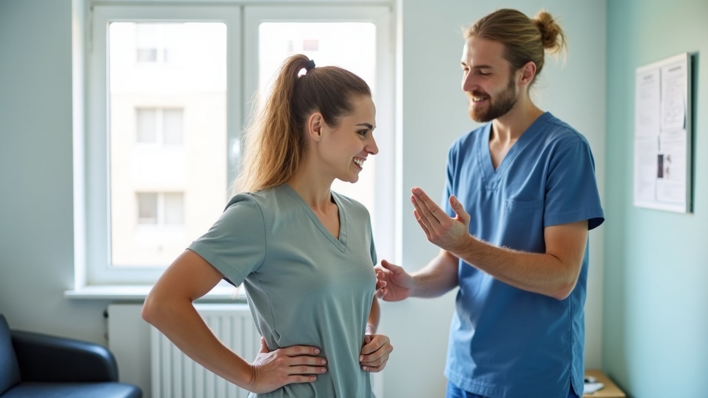 Physical therapist guiding a patient through recovery in Troy, IL